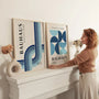 bauhaus blue geometric poster detail