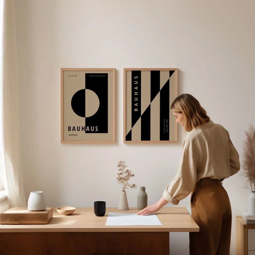 bauhaus geometric poster detail