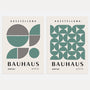 bauhaus mint geometry poster set 2 modern wall art