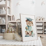 bear with books poster reading corner decor