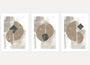 beige black geometric poster set of 3 abstract wall art for modern interior