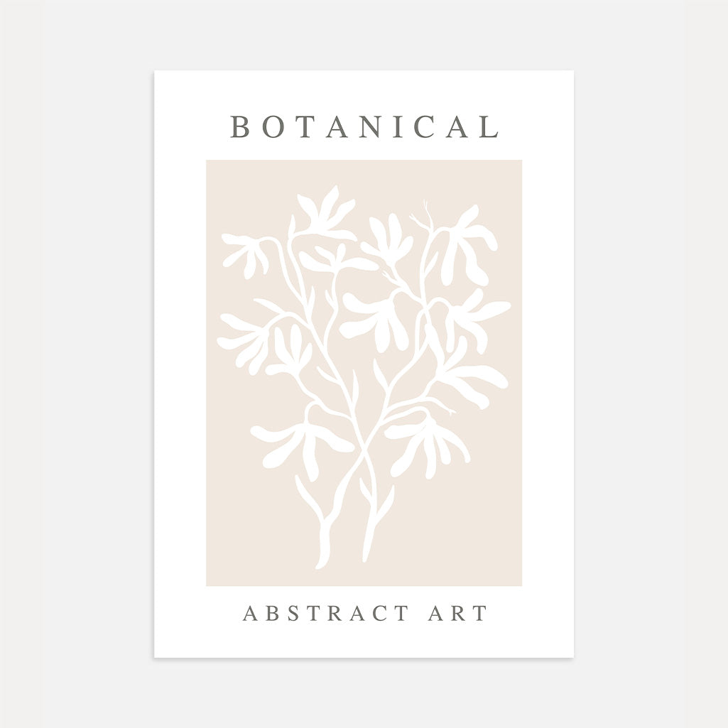 botanical beige poster neutral wall art