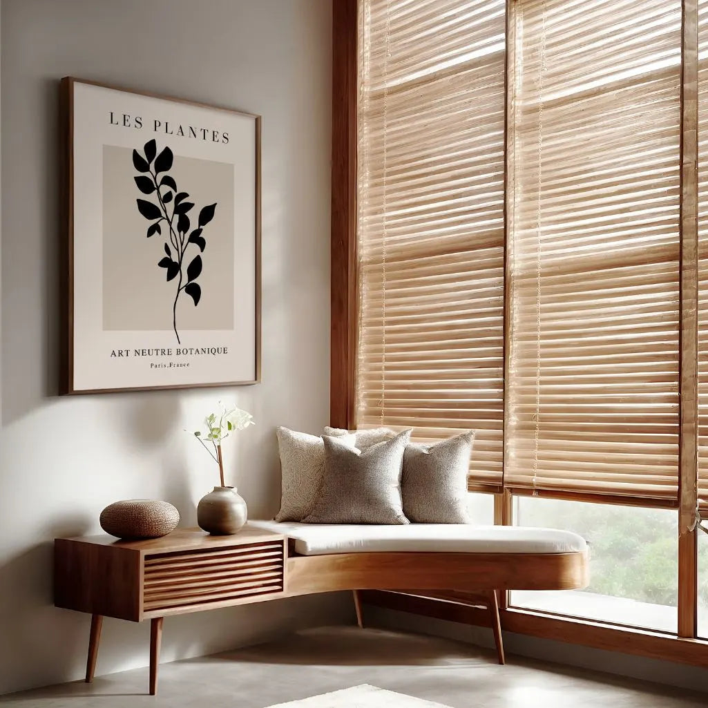 botanical branch poster bedroom soft neutral decor