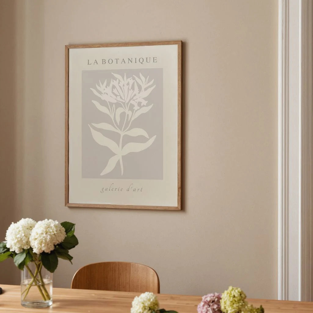 botanical wall art living room neutral decor  
