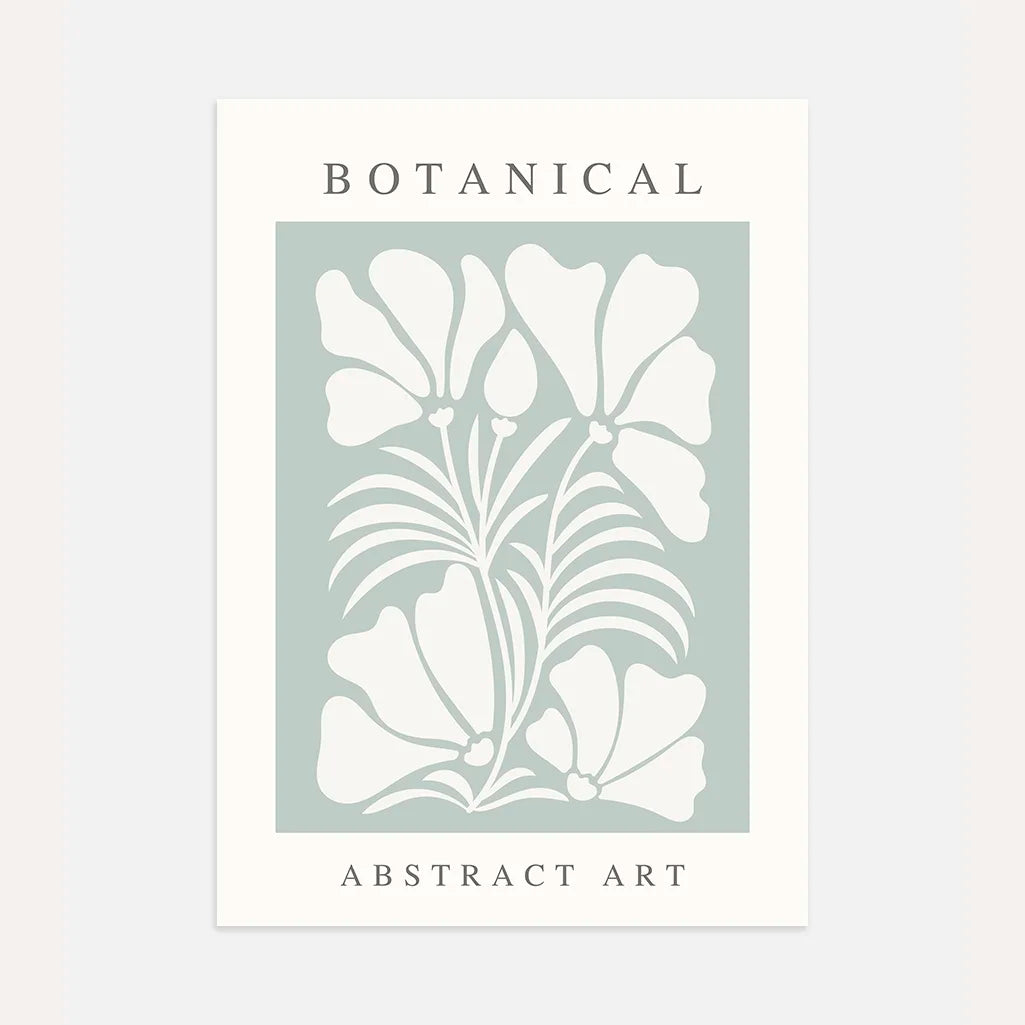 botanical green poster sage wall art