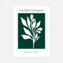 botanique emerald poster deep green botanical wall art