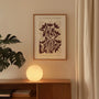 brown floral motif poster gallery wall neutral decor