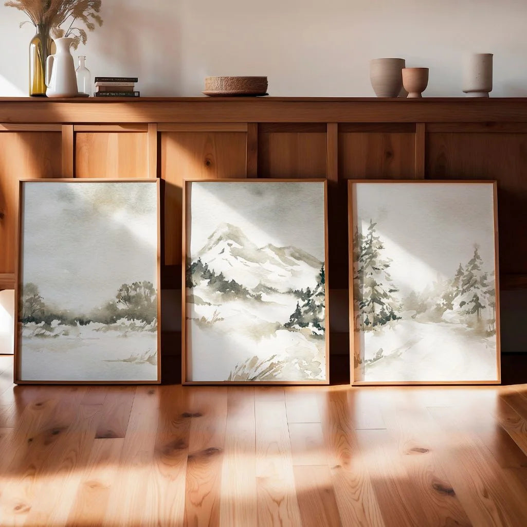 mountain landscape poster set wall art for gallery wall