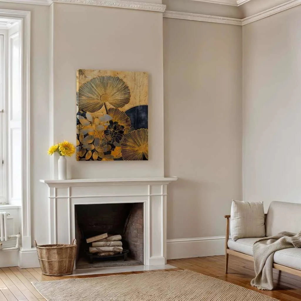 Canvas Print – Gold Botanical Art