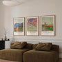 Claude Monet floral landscape poster set with soft colors for elegant interior decor