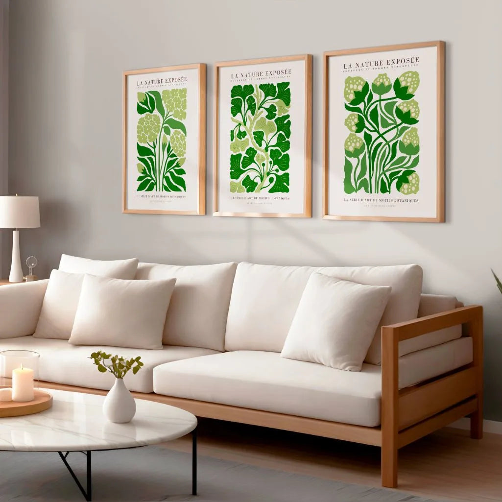 botanical abstract poster set wall art for gallery wall
