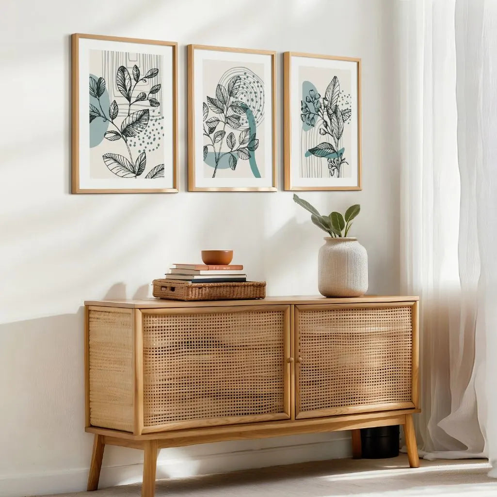 modern plant poster set wall art for gallery wall