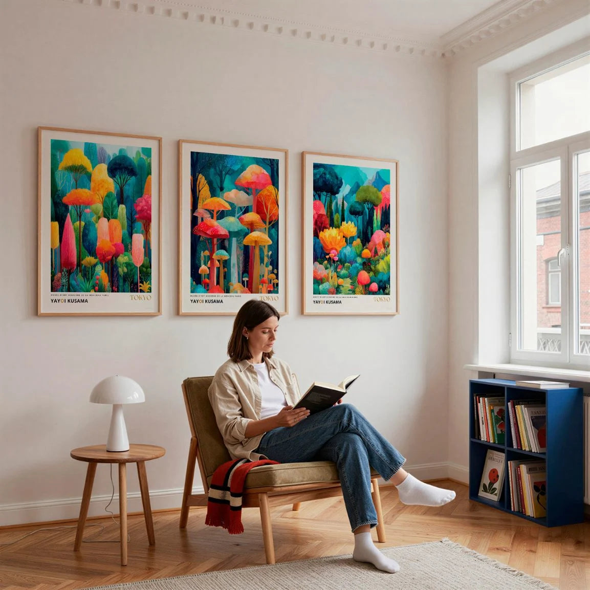 fantasy forest poster set vibrant living room wall decor