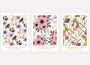 floral pattern poster set wall art for romantic living room decor
