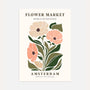 flower market amsterdam poster botanical floral wall art