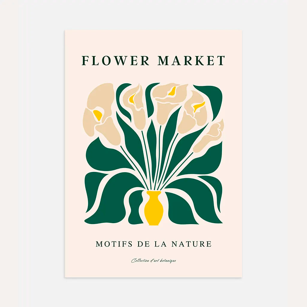 flower market bouquet poster wall art