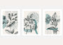 geometric botanical poster set wall art for living room