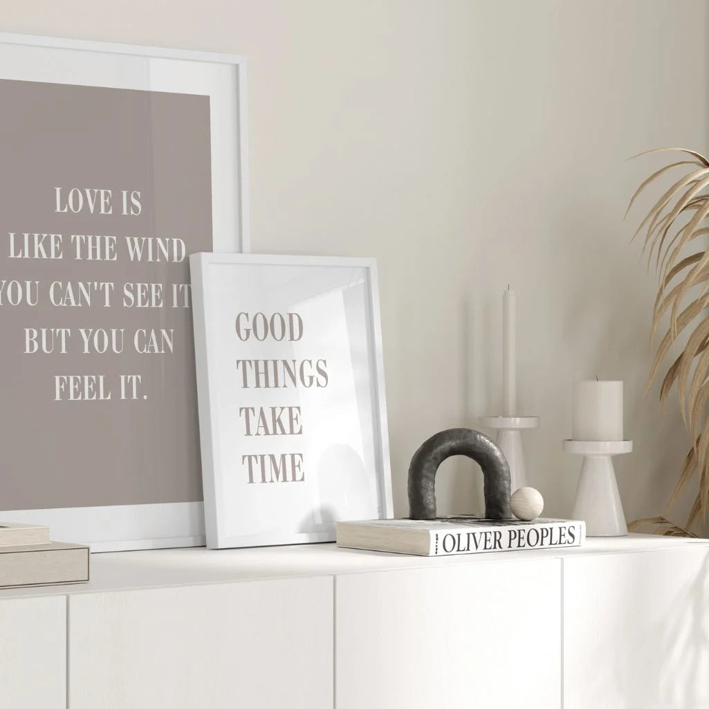 quote poster gallery wall minimalist decor