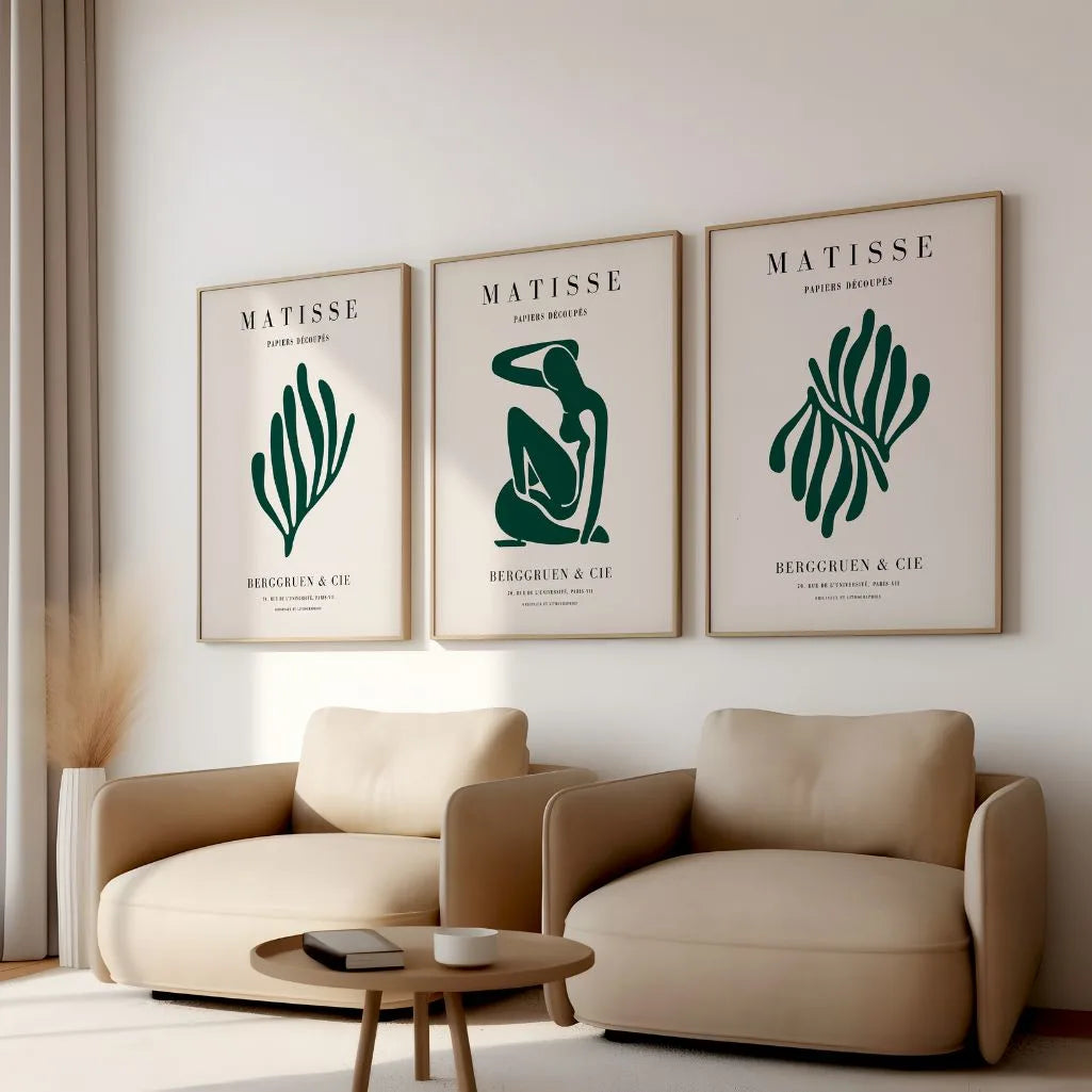 henri matisse botanical style gallery wall set