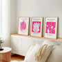 henri matisse floral pattern posters pink beige modern interior