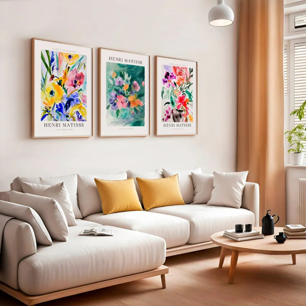 henri matisse poster set of 3 vibrant interior wall art