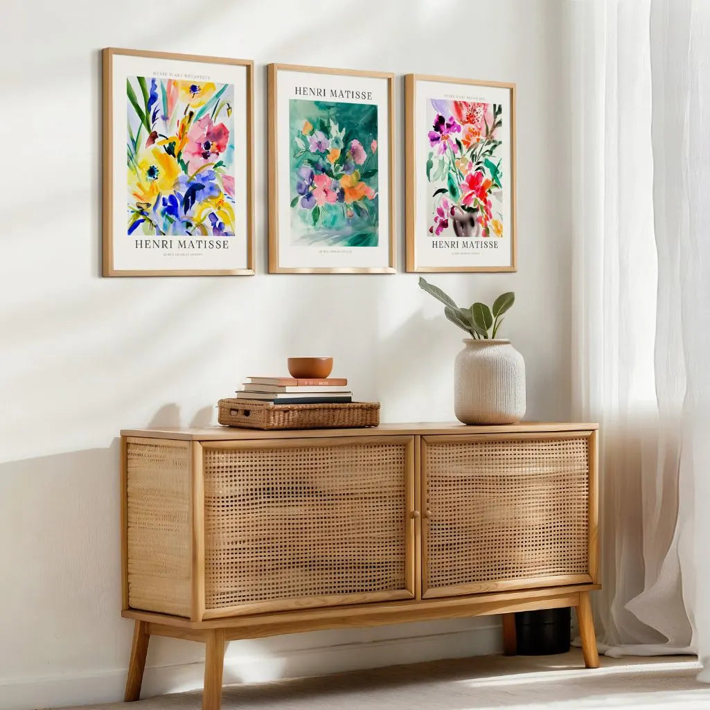 henri matisse watercolor flower gallery wall posters