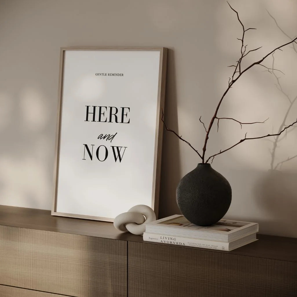 mindfulness quote poster living room decor