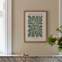 jardin botanique green poster bedroom green wall art