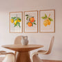 yellow lemon pair poster wall art set for gallery wall mediterranean theme