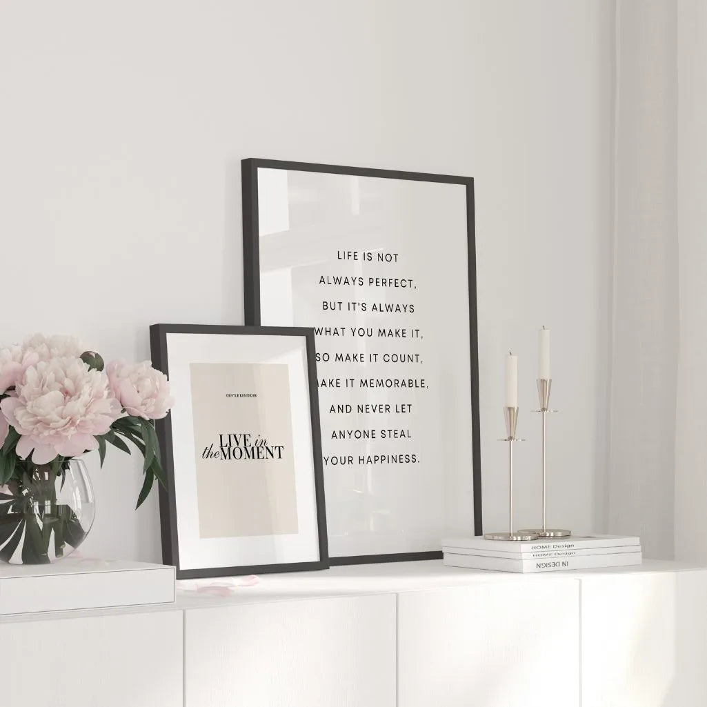 motivational quote poster gallery wall minimalist
