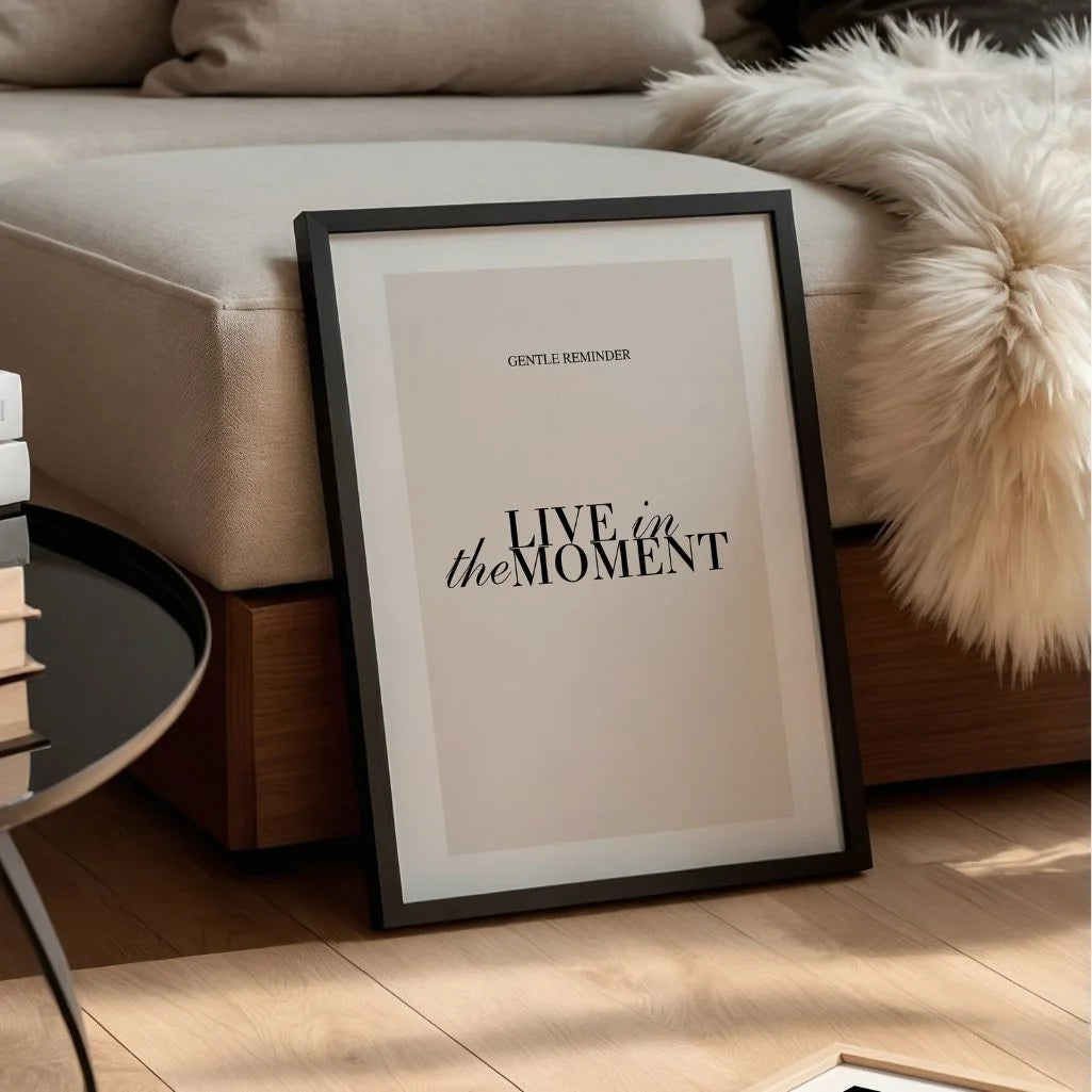 mindfulness quote poster gallery wall neutral decor