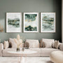 marble effect abstract art set of 3 gold veins modern wall decor