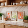 green margarita recipe cocktail poster wall art for home bar decor