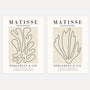 matisse beige lines poster set 2 wall art