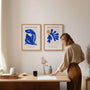 matisse blue orange poster set gallery wall modern abstract decor