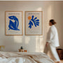 matisse blue orange poster set living room modern decor