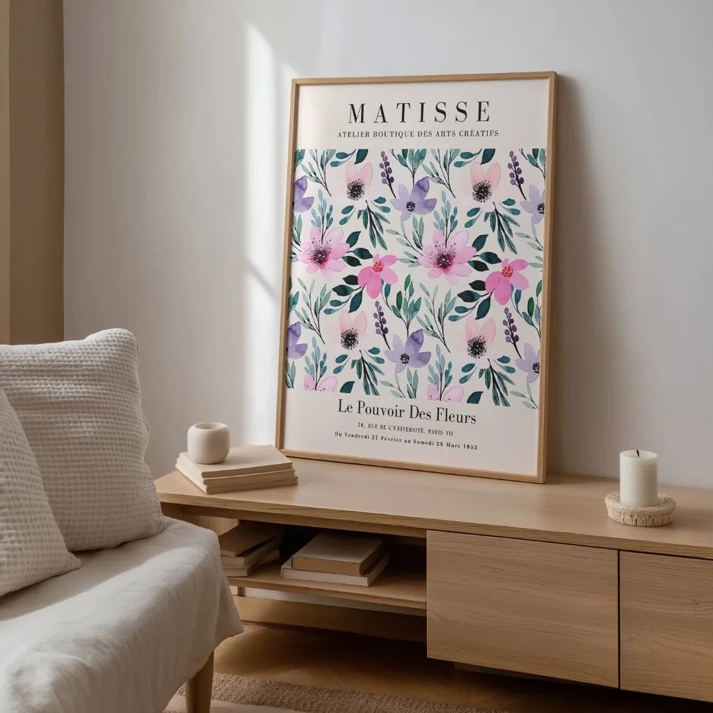 matisse floral wall art living room decor