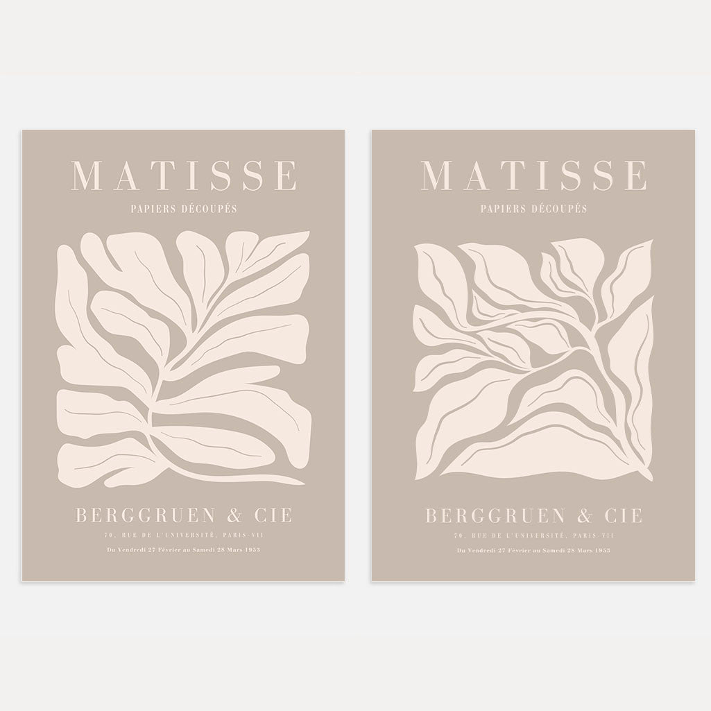 matisse neutral forms poster set 2 wall art