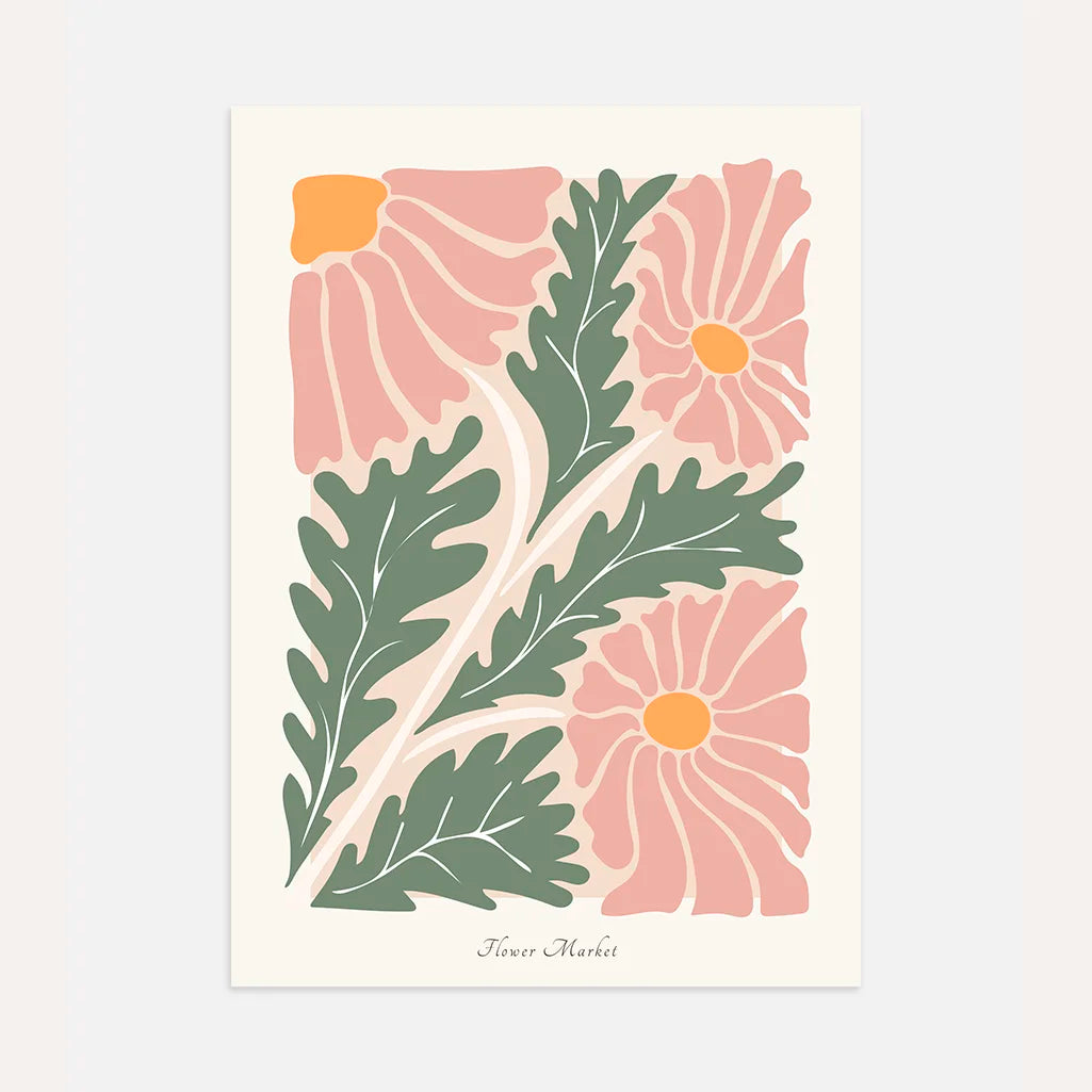 matisse pastel floral poster wall art