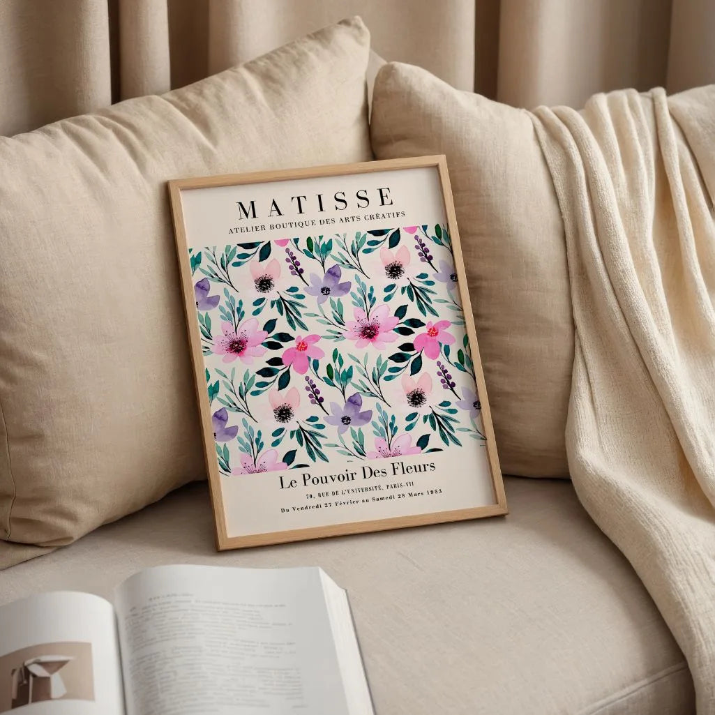 matisse pastel flower detail poster