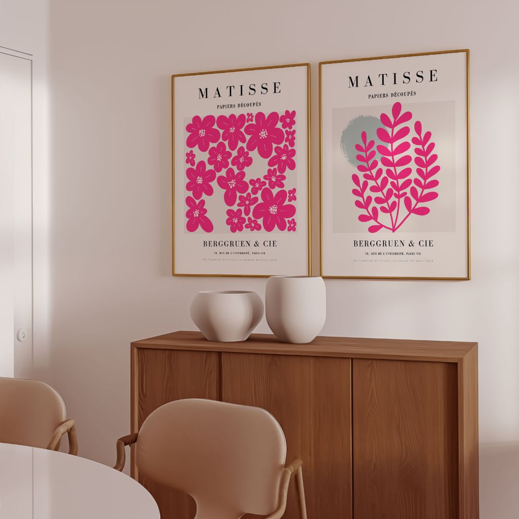 matisse pink wall art living room decor