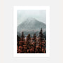 misty mountain landscape poster snow peak wall art