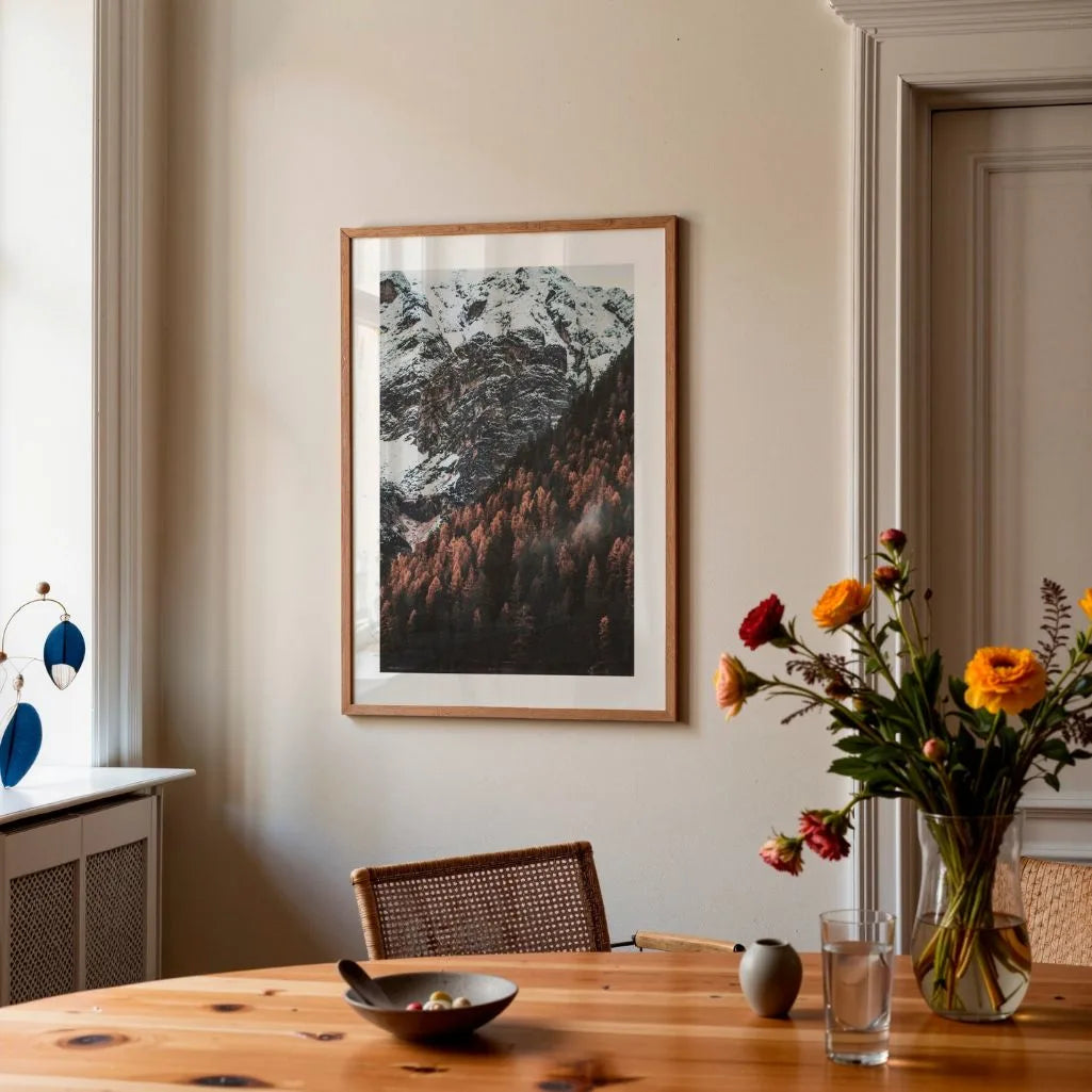 mountain contrast poster living room wall decor