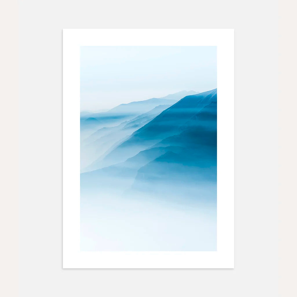 mountain mist poster layered mountains wall art