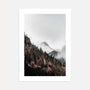 mountain peak in mist poster snowy landscape wall art