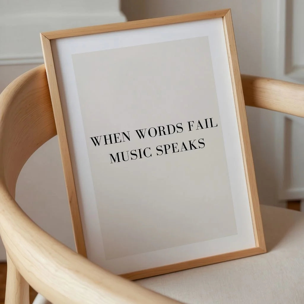 music quote poster bedroom minimalist wall art