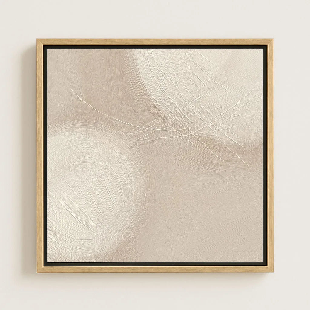 Framed Canvas Print Beige Harmony