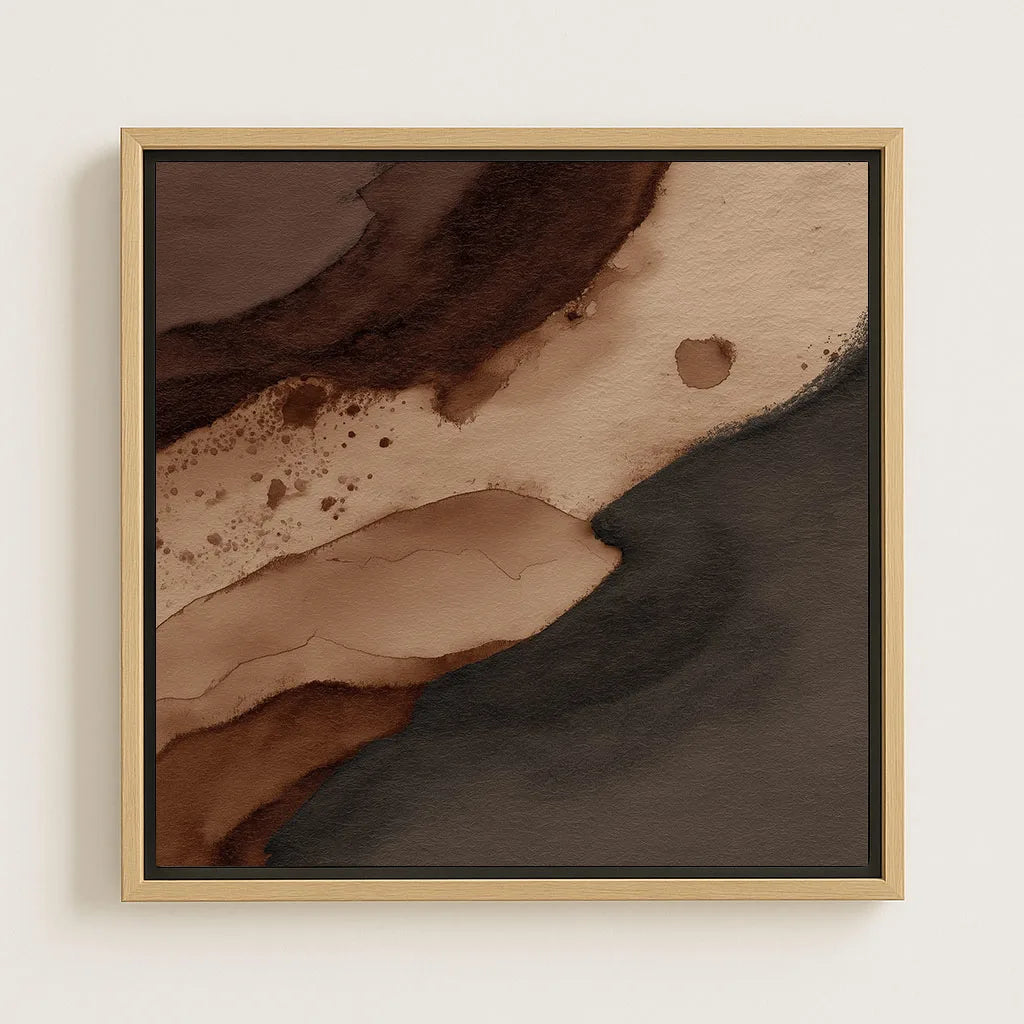 Framed Canvas Print Coffee Landscape