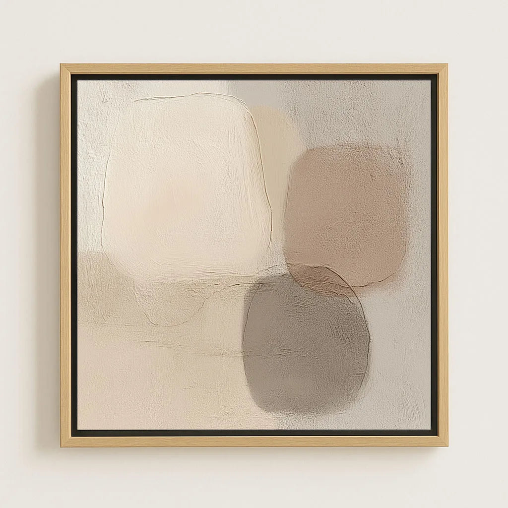 Framed Canvas Print Neutral Balance