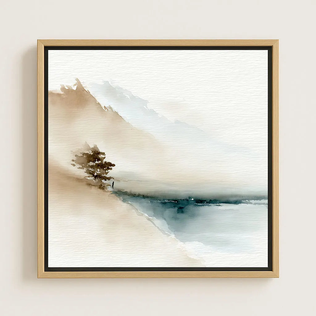 Framed Canvas Print Silence by the Shore